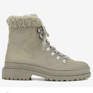 Splendid Yvonne Laced Sherpa Boot in Stone Size 8.5 Leather‎